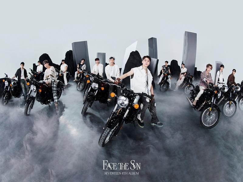 Poster promosi untuk album reguler ke-4 Seventeen, Face the Sun. (Situs web Pledis Entertainment)