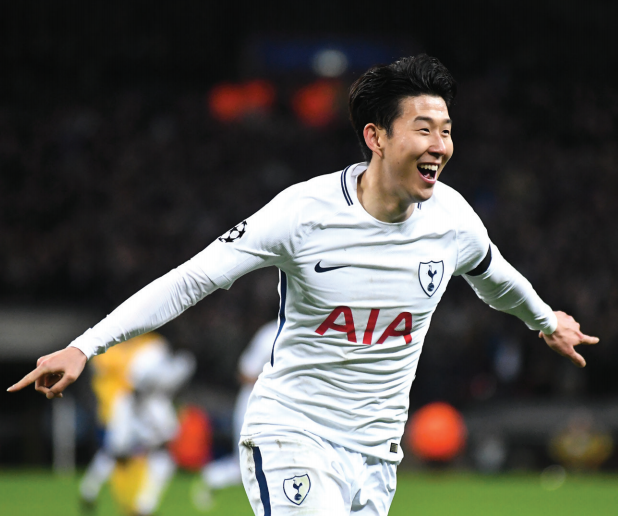 Son Heung-min bertanding untuk Tottenham Hotspur di Liga Utama Inggris