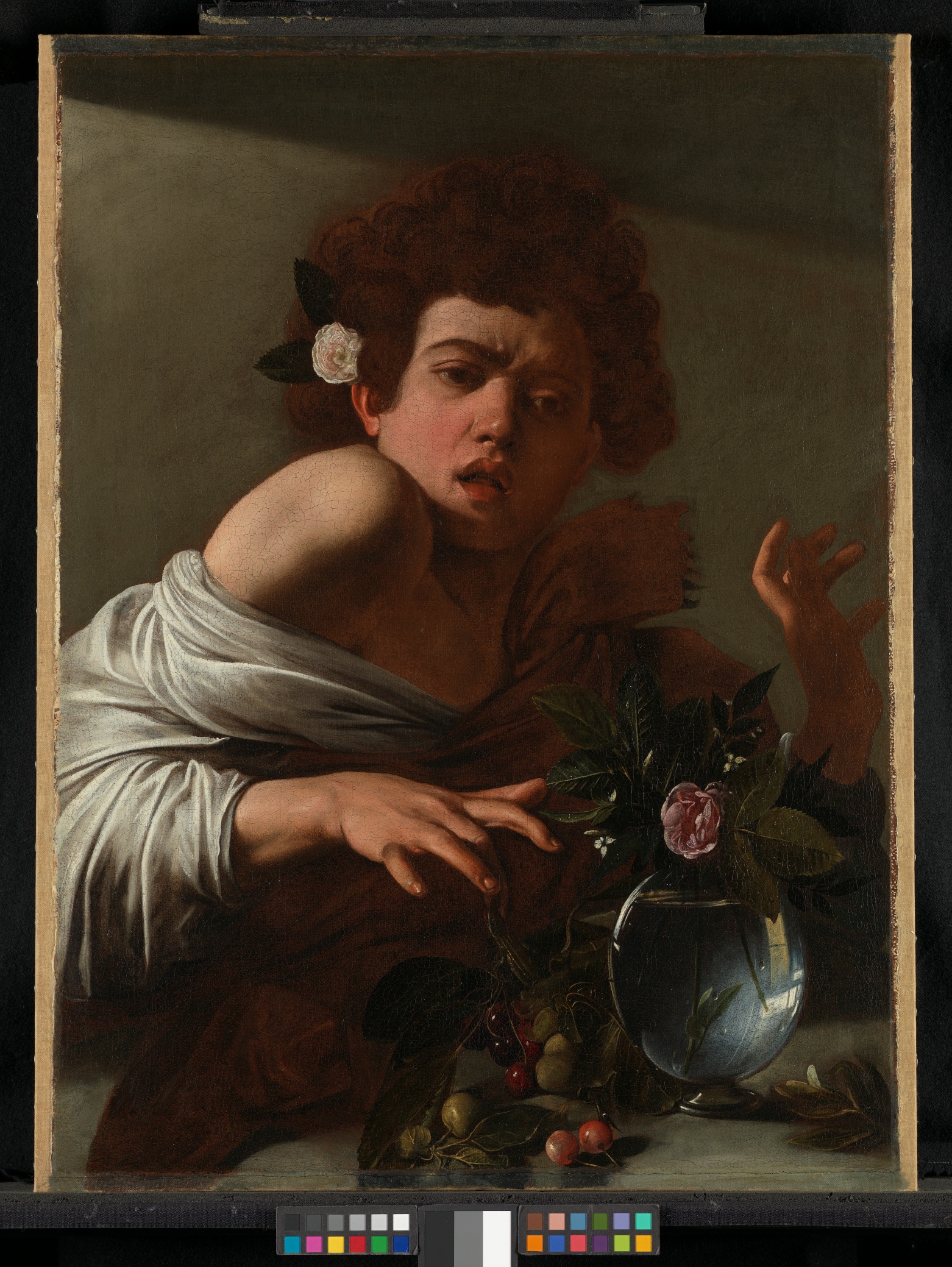 Lukisan berjudul Boy Bitten by a Lizard oleh Caravaggio. (Museum Nasional Korea)