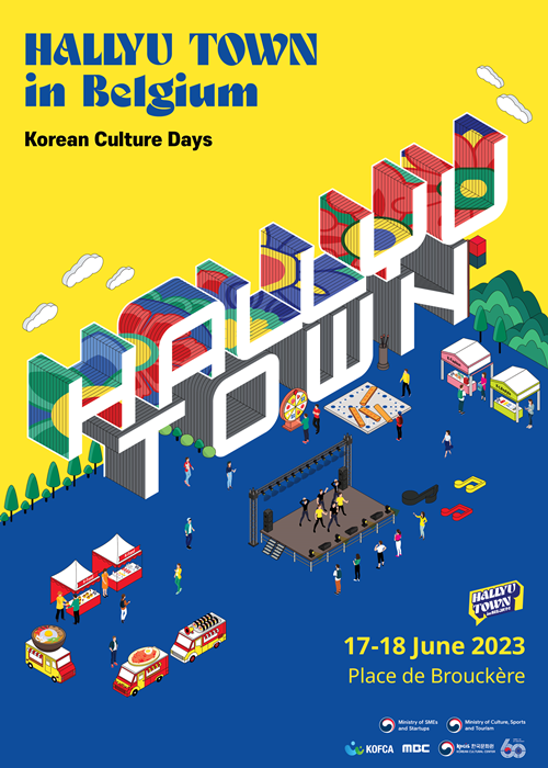 Poster Hallyu Town in Belgium. 