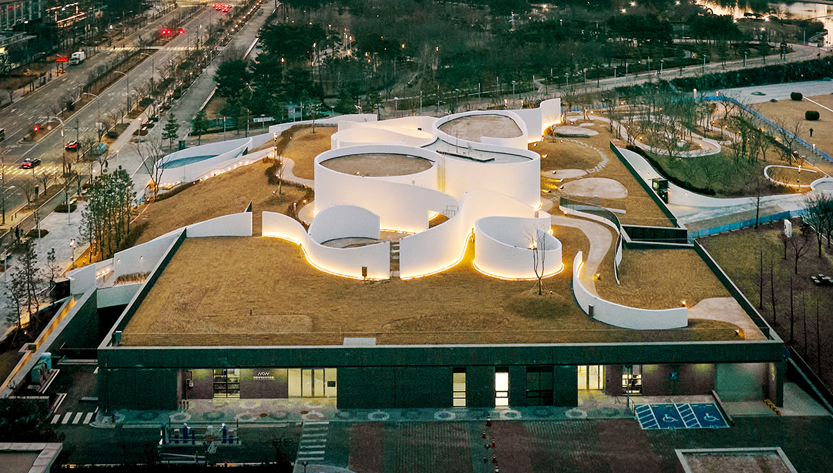 Tampilan luar Museum Nasional Sistem Penulisan Dunia yang berada di Incheon. (Museum Nasional Sistem Penulisan Dunia) 