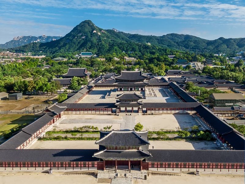 Pemandangan Istana Gyeongbokgung yang akan dibuka dengan gratis mulai tanggal 28 September hingga 3 Oktober. (Badan Administrasi Warisan Budaya Korea)