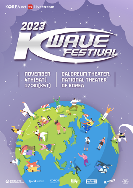 Poster resmi 2023 K-Wave Festival.