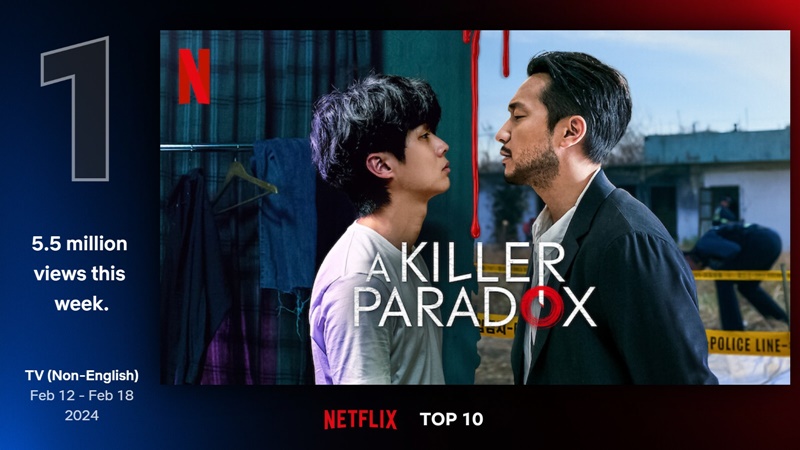 Drama A Killer Paradox yang dirilis pada tanggal 9 Februari lalu menempati peringkat pertama di Netflix untuk kategori serial TV berbahasa non-Inggris. (Netflix) 