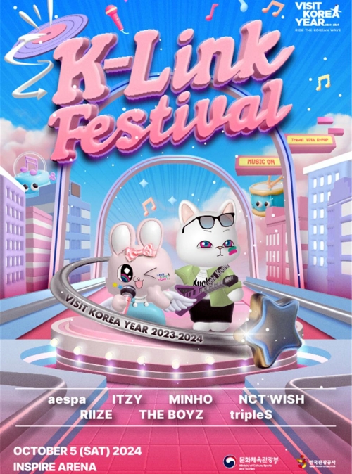 Poster resmi K-Link Festival. (Kementerian Kebudayaan, Olahraga, dan Pariwisata)