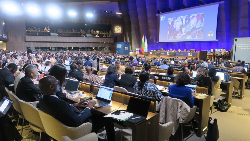 Sidang ke-47 Komite Warisan Dunia yang digelar pada tanggal 15 Juli 2025 (waktu setempat) di Paris, Prancis. (Layanan Warisan Korea)