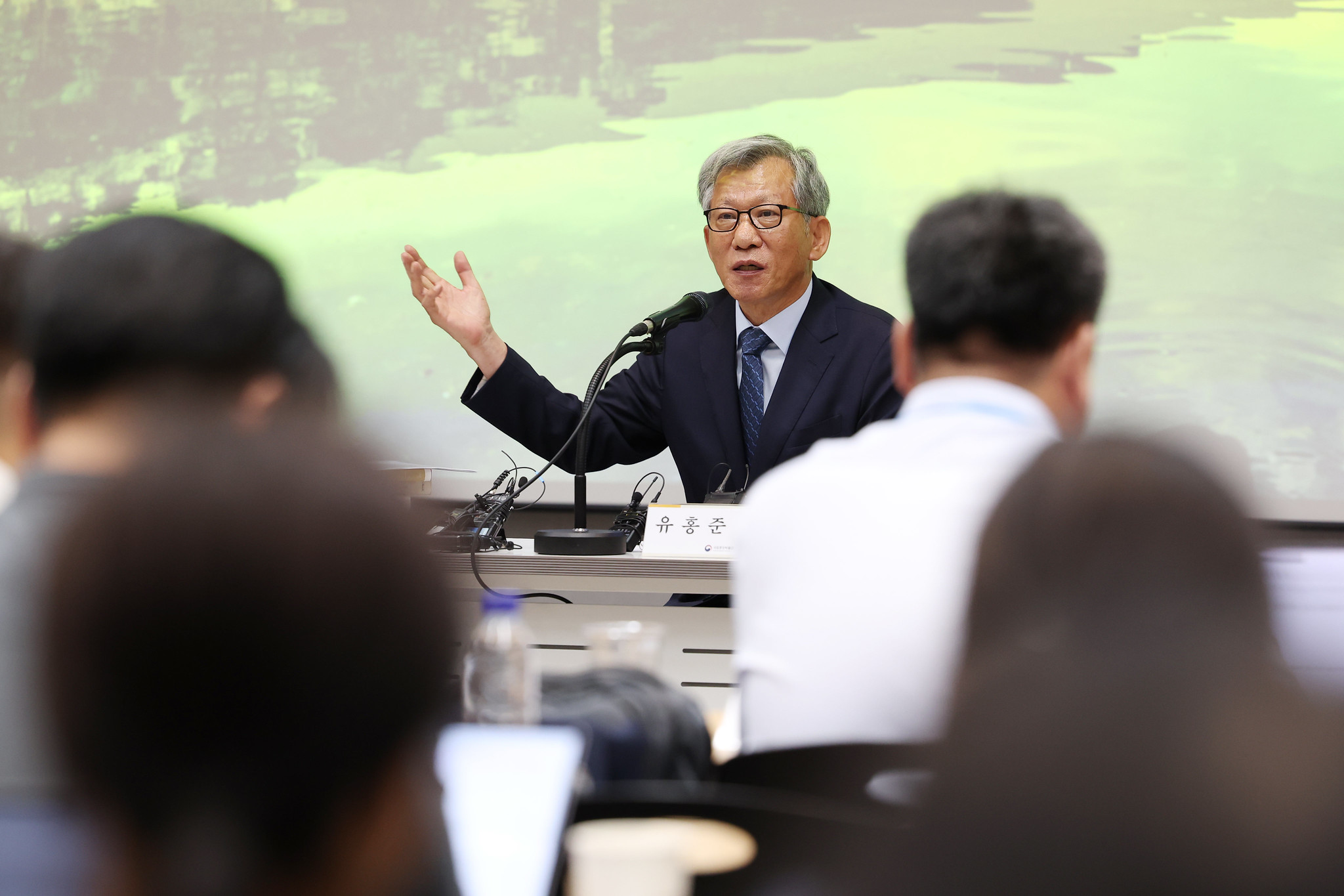 Direktur baru Museum Nasional Korea, You Hong June, mengungkapkan arah pembukaan pameran dalam konferensi pers yang digelar tanggal 24 Juli 2025 di Museum Nasional Korea, Yongsan-gu, Seoul.