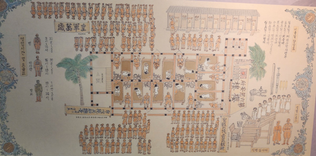 Sebuah gambar di War and Women';s Human Rights Museum di Mapo-gu, Seoul.