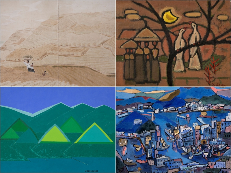 Berbagai lukisan yang bisa dilihat di pameran Landscapes of Homeland and Longing. (Museum Seni Modern dan Kontemporer Nasional) 