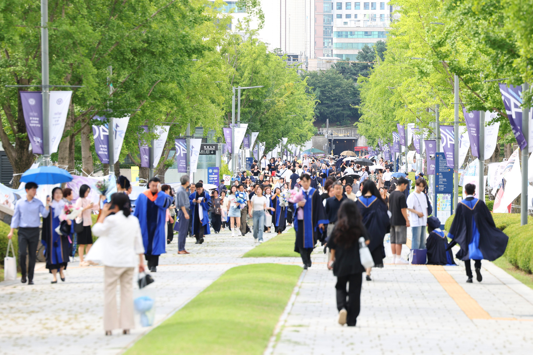 Kementerian Pendidikan Korea dan Korea Educational Development Institute pada tanggal 9 September 2025 mengumumkan hasil OECD Education at a Glance 2025. Foto di atas menunjukkan upacara wisuda yang digelar pada tanggal 29 Agustus 2025 di Universitas Yonsei, Seodaemun-gu, Seoul. (Lee Jeong Woo)
