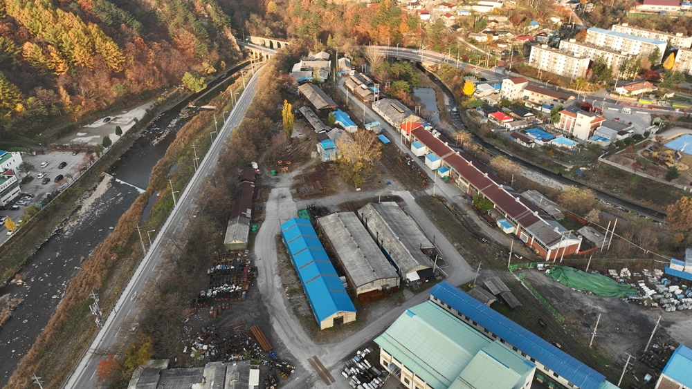 Foto di atas menunjukkan panorama Tambang Batu Bara Jangseong yang terletak di Kota Taebaek, Provinsi Gangwon. (Pemerintah Provinsi Taebaek)  