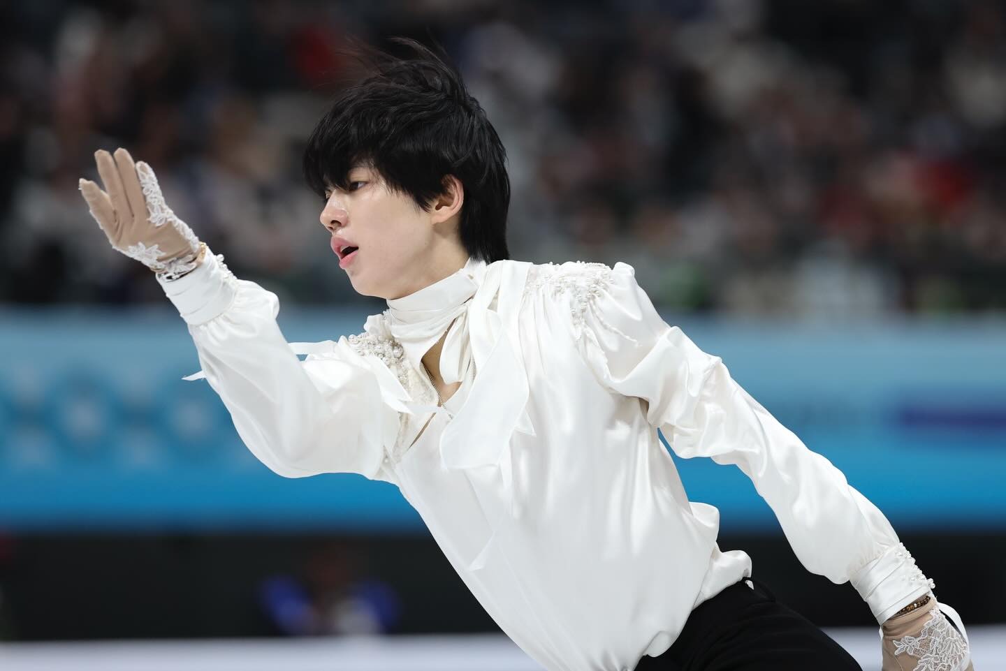 Cha Jun-hwan terlihat sedang berlaga dalam pada program free skating Kejuaraan Seluncur Indah Empat Benua ISU yang digelar pada tanggal 25 Januari 2026 di Beijing, Tiongkok. (Facebook resmi ISU)   