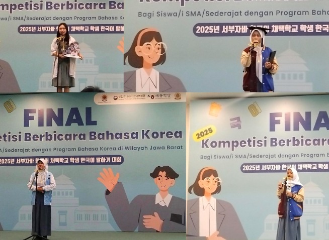 Para Pelajar SMA se-Jawa Barat Unjuk Kebolehan dalam Kompetisi Berbicara Bahasa Korea