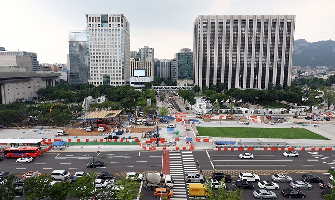 Gwanghwamun Square sebelum Dibuka Kembali