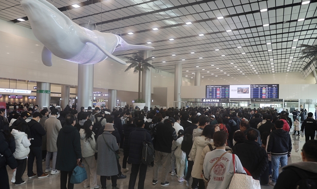 Bandara Jeju Dipenuhi di Hari Terakhir Libur Hari Raya Seollal