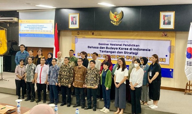 Peringati 50 Tahun Hubungan Indonesia-Korea, Prodi BKK FIB UI dan KSIC Gelar Seminar Pendidikan Bahasa Korea