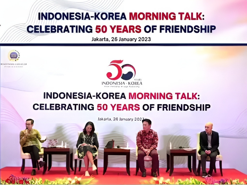 Tangkapan Layar dari Diskusi Sesi Kedua Indonesia-Korea Morning Talk. (Kementerian Luar Negeri RI)