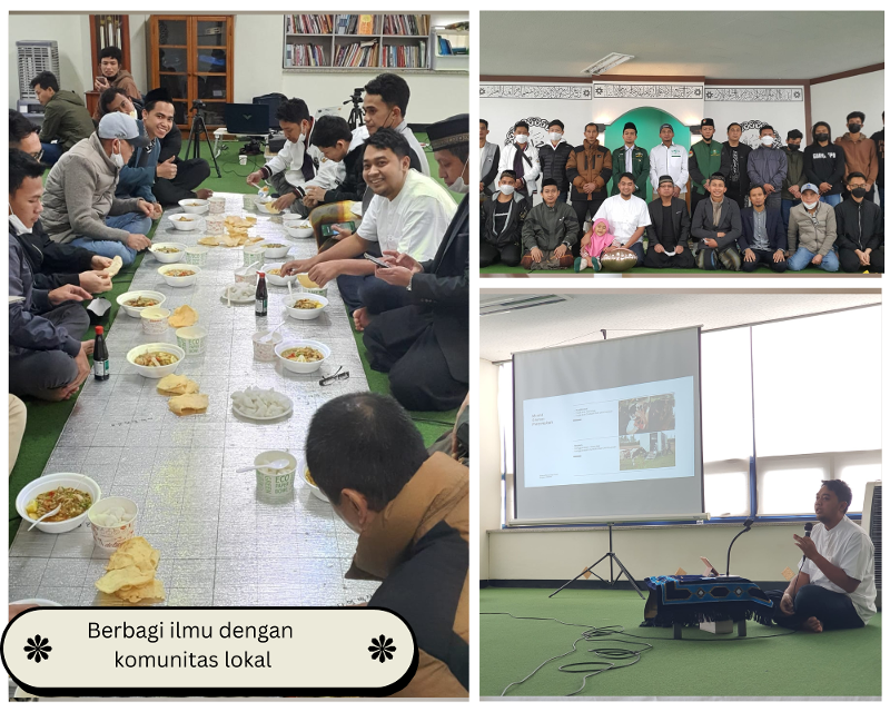 Berbagi ilmu dan saling bersilaturahmi dengan komunitas lokal di Korea.