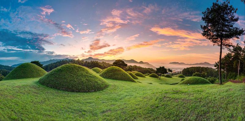 Okjeon Tumuli di Hapcheon, Provinsi Gyeongsangnam .