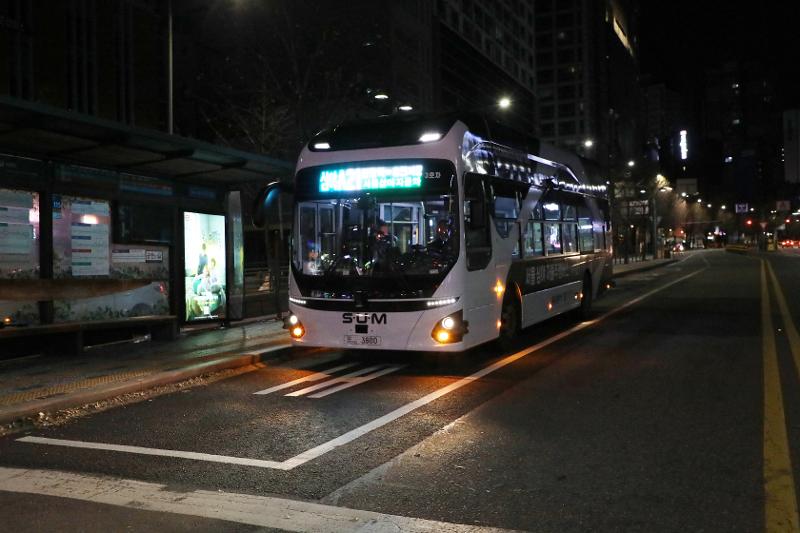 Bus swakemudi larut malam pertama di dunia akan beroperasi mulai tanggal 4 Desember di Seoul. (Pemerintah Kota Seoul) 