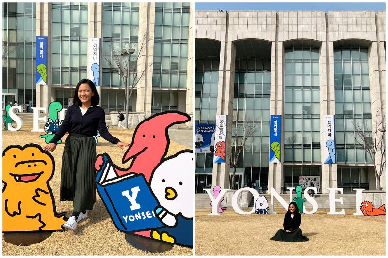 Emma Sabatini menyambut semester baru di Universitas Yonsei. (Emma Sabatini)