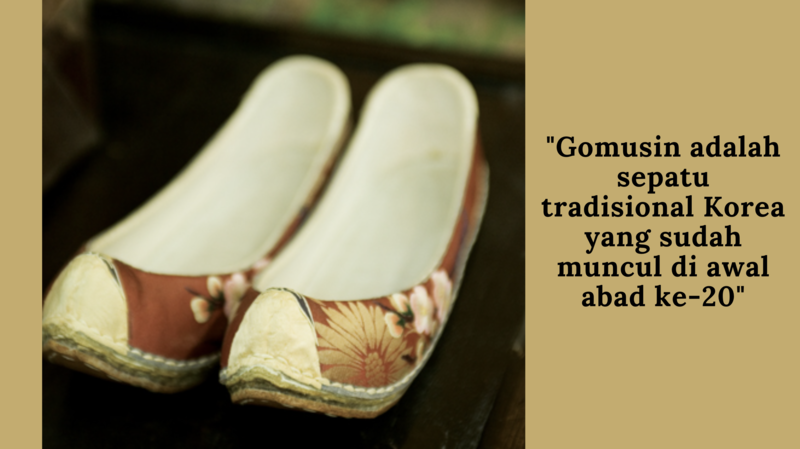 Ini adalah desain sepatu tradisional Korea yaitu Gomusin, biasanya memiliki motif bunga atau polos. (Korea.net DB)