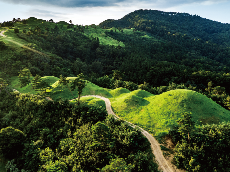 Foto di atas menunjukkan Jisan-dong Tumuli di Goryeong-gun yang ditetapkan sebagai warisan dunia UNESCO. (Pusat Pengelolaan Warisan Dunia untuk Gaya Tumuli) 