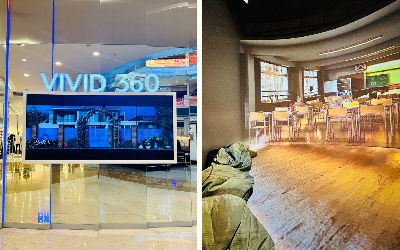 Vivid 360 membawa pengunjung ke dalam pengalaman virtual yang menampilkan berbagai tema menarik tentang Korea dalam format pameran yang interaktif dan imersif. (Hanum Nur Aprilia) 