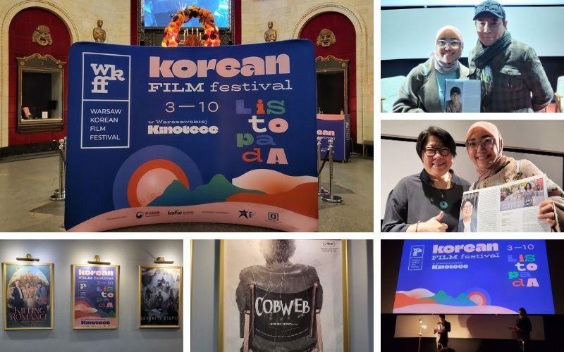 Potret kegiatan Fetty ketika meliput acara Warsaw Korean Film Festival 2023 di Polandia sebagai Wartawan Kehormatan. (Fetty Asihta Kencana Putri) 