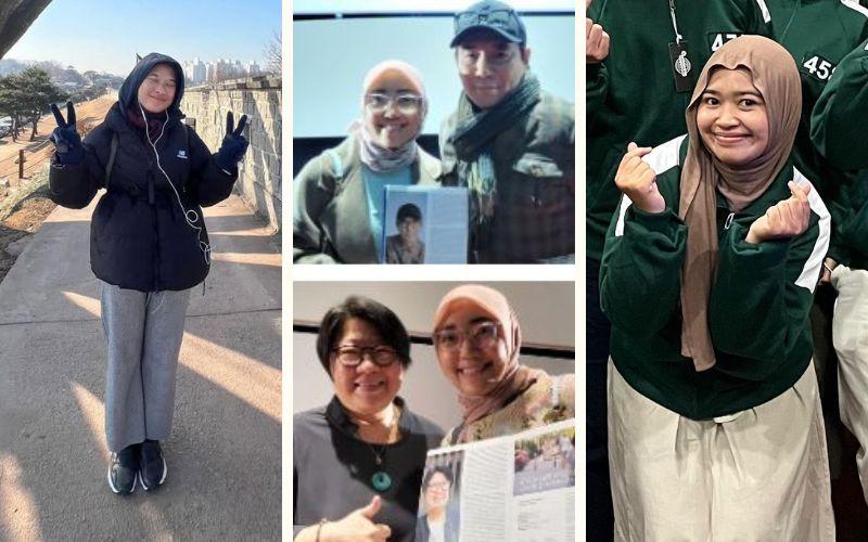 (dari kiri ke kanan) Putri, Fetty, dan Regina siap berkontribusi sebagai duta budaya melalui peran mereka sebagai supporter program lembaga pemerintah Korea. (Putri Ayu, Fetty Asihta Kencana Putri, Regina Zuhdiana)  