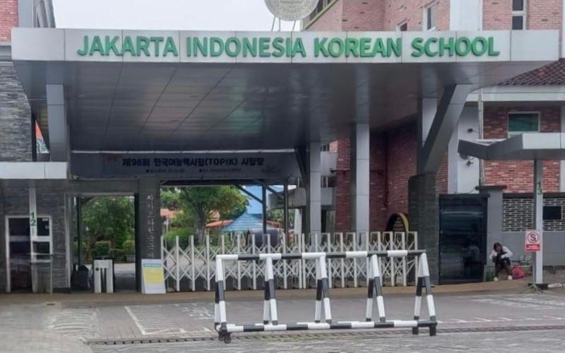 Jakarta Indonesia Korean School (JIKS) menjadi lokasi penyelenggaraan ujian kemahiran bahasa Korea di Jakarta. (Hanum Nur Aprilia) 