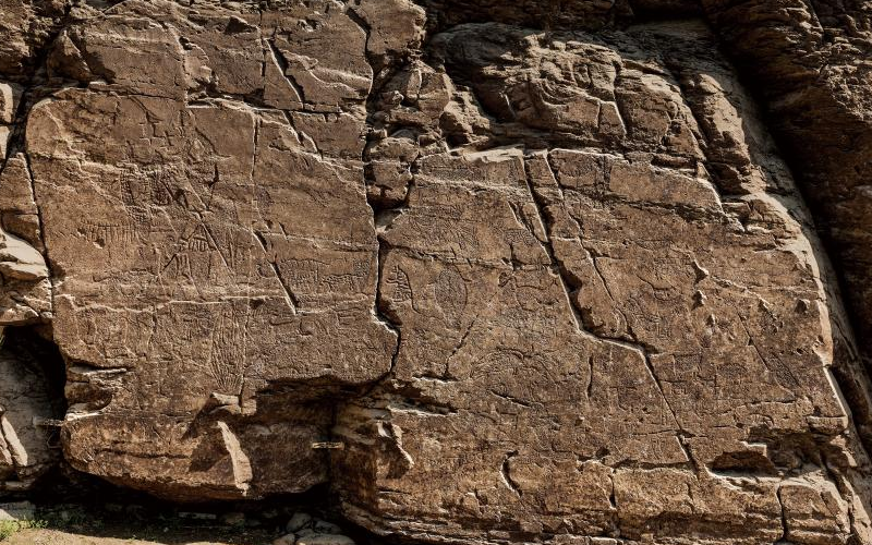 Ukiran batu di Bangudae yang terletak di Daegok-ri, Ulju merupakan bagian dari Petroglyph di sepanjang kali Bangucheon. (Layanan Warisan Budaya Korea)