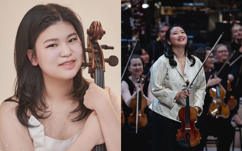 Selis Lee Saebom (kiri) dan pemain biola Park Sueye (kanan) berhasil mengharumkan nama Korea di kancah dunia dengan menjuarai kompetisi internasional. (Yayasan Budaya Kumho)  