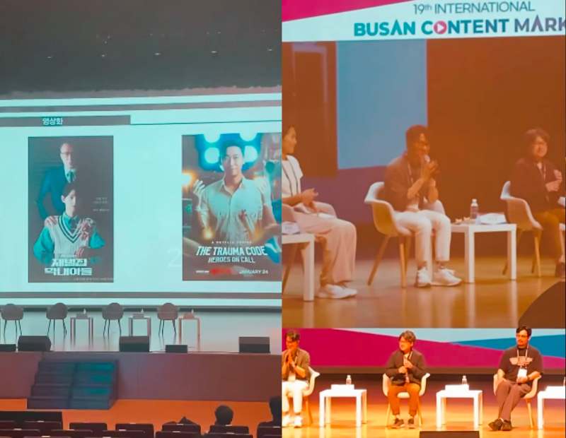 Munavara Toksonbaeva menghadiri sesi pengubahan webtun menjadi drama dalam BCM 2025 yang digelar pada tanggal 28-30 Mei 2025 di BEXCO, Busan. 