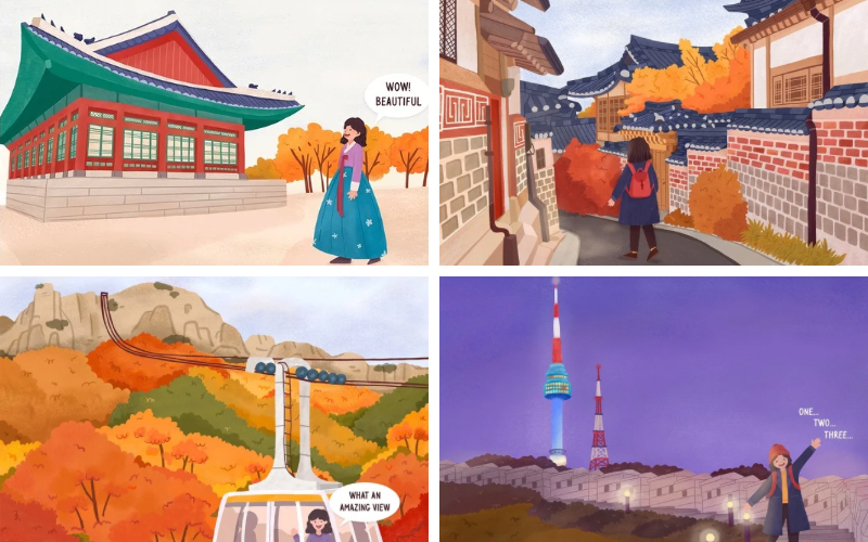 Cuplikan ilustrasi webtun Autumn Days yang meraih Grand Prize Talk Talk Korea 2022. (Tri Iva Fitriani) 