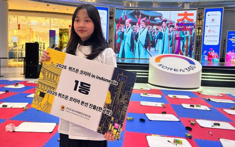 Rizqy Intan Amallia akan mewakili Indonesia pada babak final Quiz on Korea yang akan ditayangkan ke ke lebih dari 190 negara oleh KBS World. (Hanum Nur Aprilia) 
