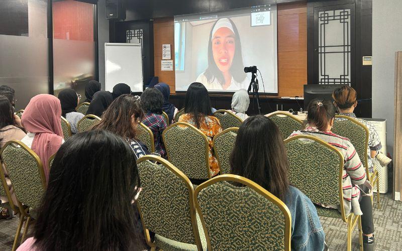 Amabel menjelaskan bahwa K-Animation kini menjadi salah satu produk unggulan Korea yang berhasil menembus pasar internasional berkat dukungan pemerintah dan asosiasi independen di Korea. 