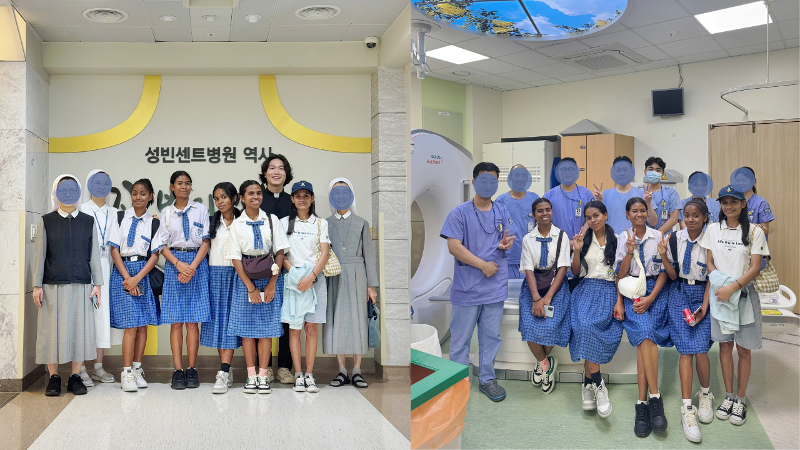 Kunjungan singkat empat orang siswa SMA asal Timor-Leste ke Rumah Sakit St. Vincent, Universitas Katolik Korea.  