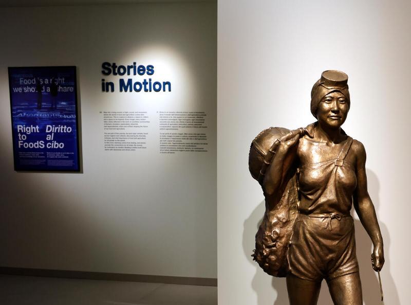 Empat sistem pertanian dan perikanan tradisional Korea telah resmi ditetapkan sebagai Warisan Pertanian Penting Global (GIAHS) oleh Organisasi Pangan dan Pertanian (FAO) Perserikatan Bangsa-bangsa (PBB). Foto di atas menunjukkan patung haenyeo Jeju di Museum Pangan dan Agrikultur yang baru dibuka pada tanggal 16 Oktober 2025 (waktu setempat) di Roma, Italia. (FAO)