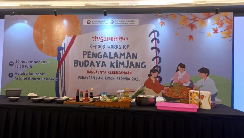 K-Food Workshop: Pengalaman Budaya Kimjang diselenggarakan pada tanggal 20 November 2025 di Artotel Gelora Senayan Jakarta untuk menyambut peringatan Hari Kimci. 