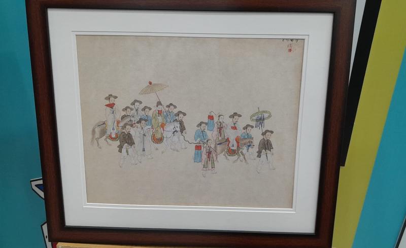 Salah satu lukisan pernikahan yang menggambarkan prosesi pernikahan pada masa Dinasti Joseon (1392-1910).  