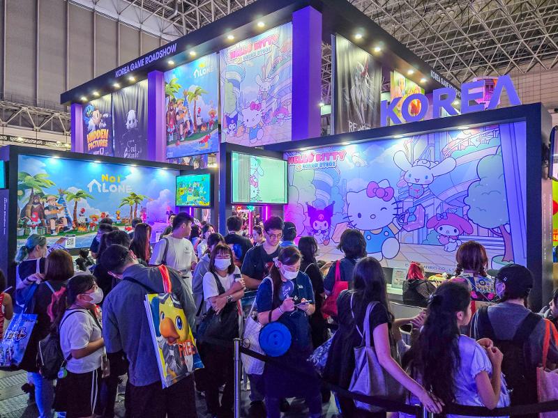 Foto di atas menunjukkan Paviliun Korea dalam Tokyo Game Show 2025 pada tanggal 25-28 September 2025 di Tokyo, Jepang. (KOCCA)  