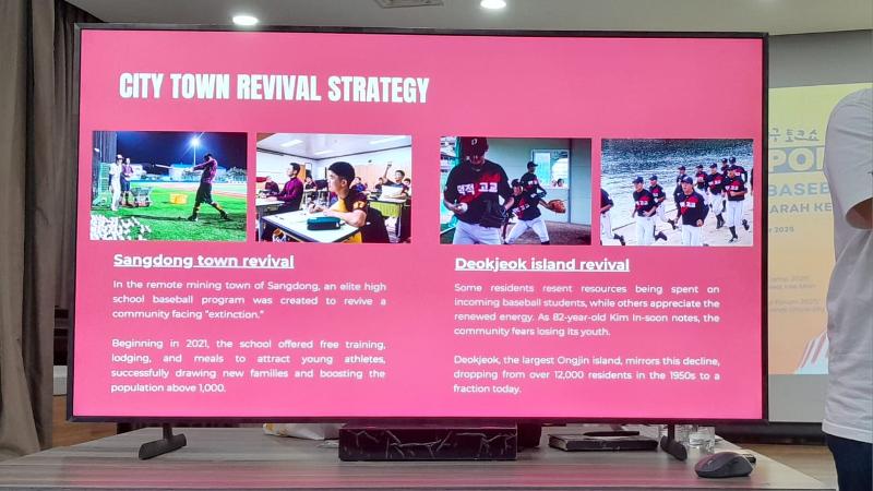 Program sekolah bisbol di Korea berkontribusi untuk meningkatkan populasi di Kota Sangdong dan Pulau Deokjeok. 