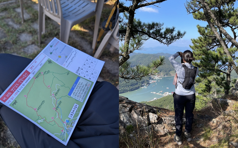 Eksplorasi alam merupakan salah satu gaya perjalanan yang Laura sukai. Foto di atas memperlihatkan ketika ia sedang menjelajahi pegunungan di Provinsi Gyeongsangnam. 