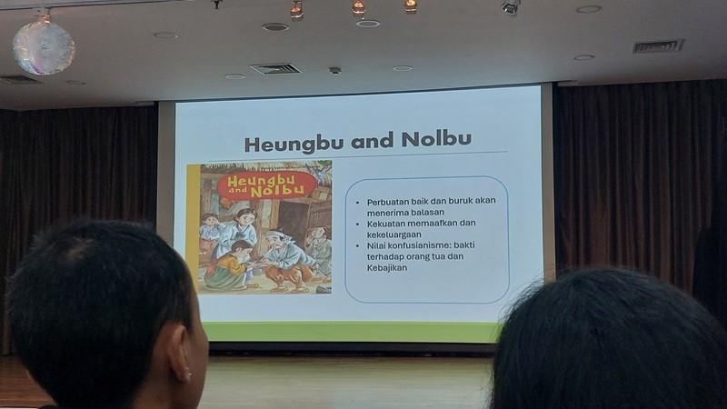 Potret layar menampakkan berbagai nilai budaya Korea yang terkandung dalam salah satu cerita rakyat populer Korea, Heungbu dan Nolbu.