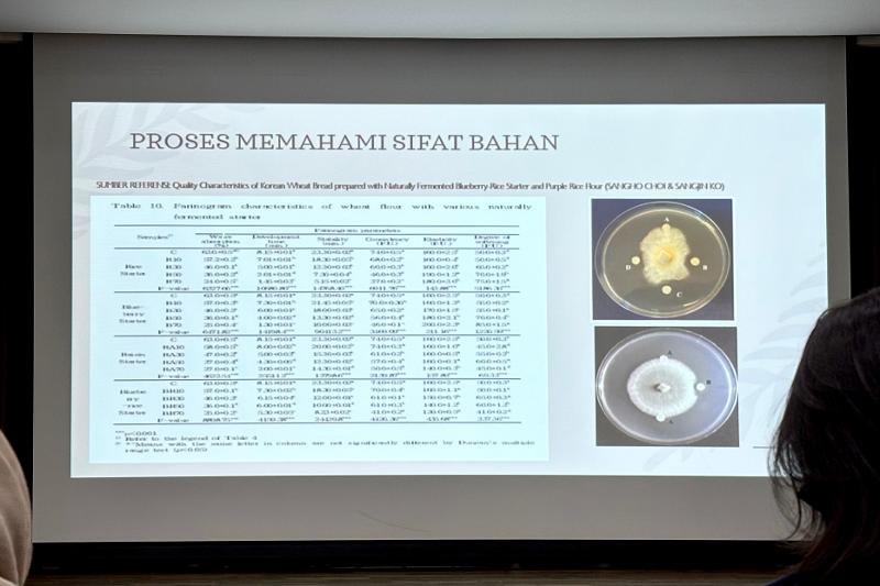 Ko menampilkan hasil penelitiannya dan rekannya mengenai penggunaan ragi alami. (Annisa Alifadhila) 