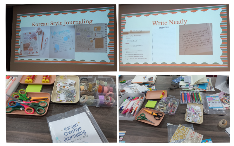 Mazaya Yazid menjelaskan mengenai K-Style Journaling pada acara Korean Creative Journaling hari Jumat (6/3/2026) di Jakarta. 