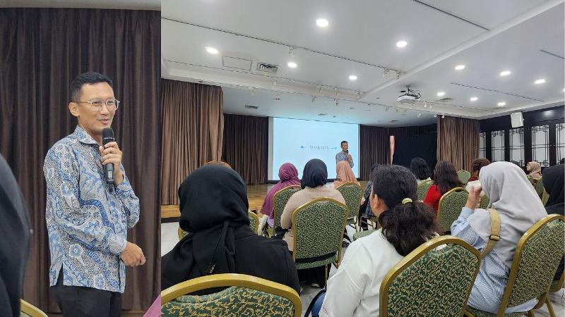 Peserta antusias dalam sesi tanya jawab kuliah khusus Memahami Penerjemahan Modern: Pemanfaatan Teknologi AI yang digelar pada tanggal 29 Juni 2026 di KCCI, Jakarta. 