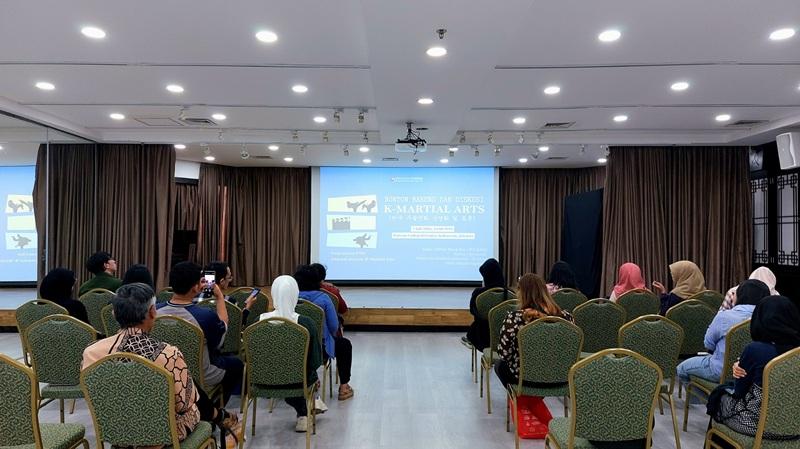 Acara Nonton Bareng dan Diskusi K-Martial Arts berlangsung hari Selasa (07/07/2026) di KCCI, Jakarta. (Maulia Resta Mardaningtias) 