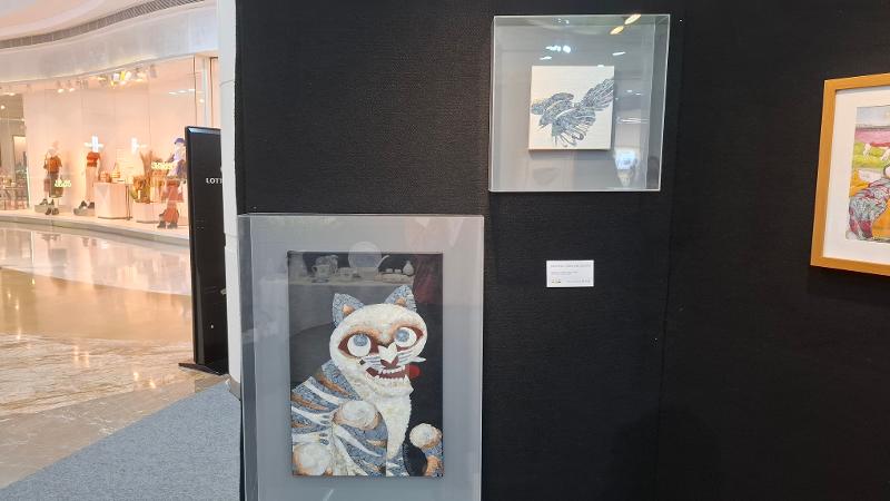 Potret lukisan Heo Ja Kyung berjudul Jakyung's Tiger and Magpie yang dipamerkan dalam Festival Asosiasi Kebudayaan dan Seni Korea ke-9 pada tanggal 12 September 2026 di Lotte Mall, Jakarta. 